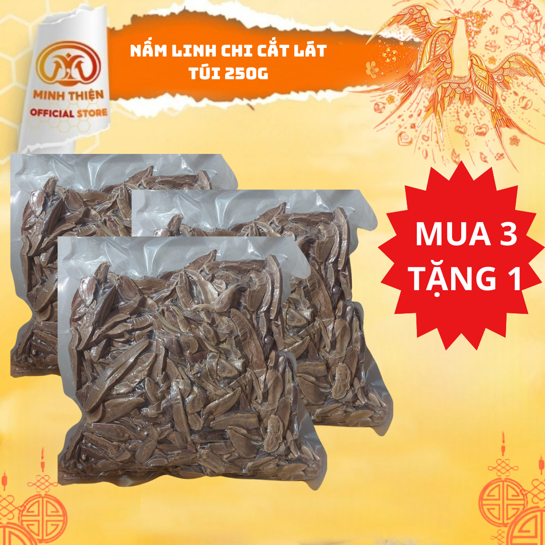 Nấm Linh Chi Đỏ cắt lát 250g Minh Thiện