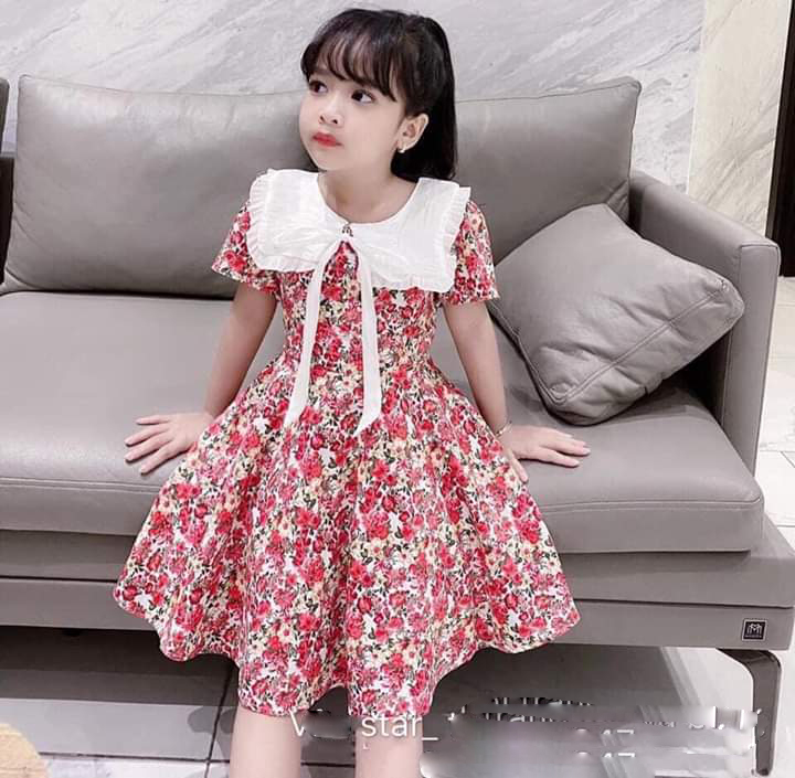 Váy tơ thương hiệu Sofia Candy màu omber cho bé gái - Vân Kim Shop