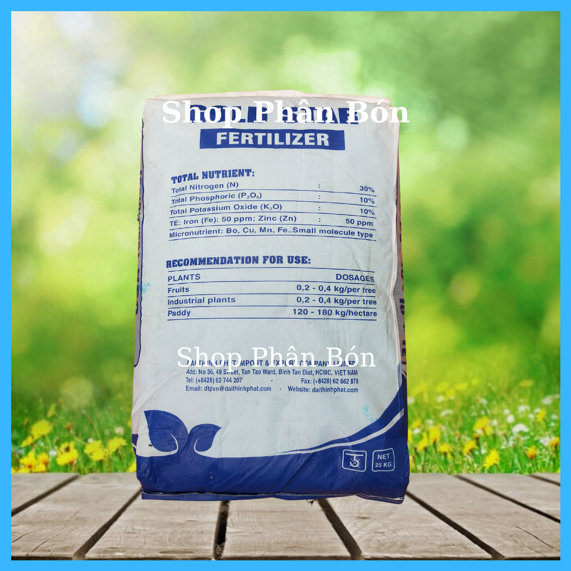 Phân NPK 30 10 10 + TE USA Cao Cấp (1KG)