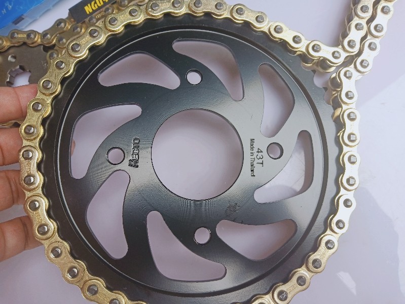 Nhông sên dĩa raider 150 xăng cơ dĩa đen recto sên vàng - Mạnh Tú MTS