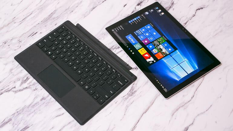 Máy tính bảng Microsoft Surface Pro 5 Nhập Khẩu Mỹ ( Surface Pro 2017 ) Win 10 Pro Kèm phím sạc chính hãng ,Core M3 4GB ram SSD 128GB màn hình 3K Tại Playmobile