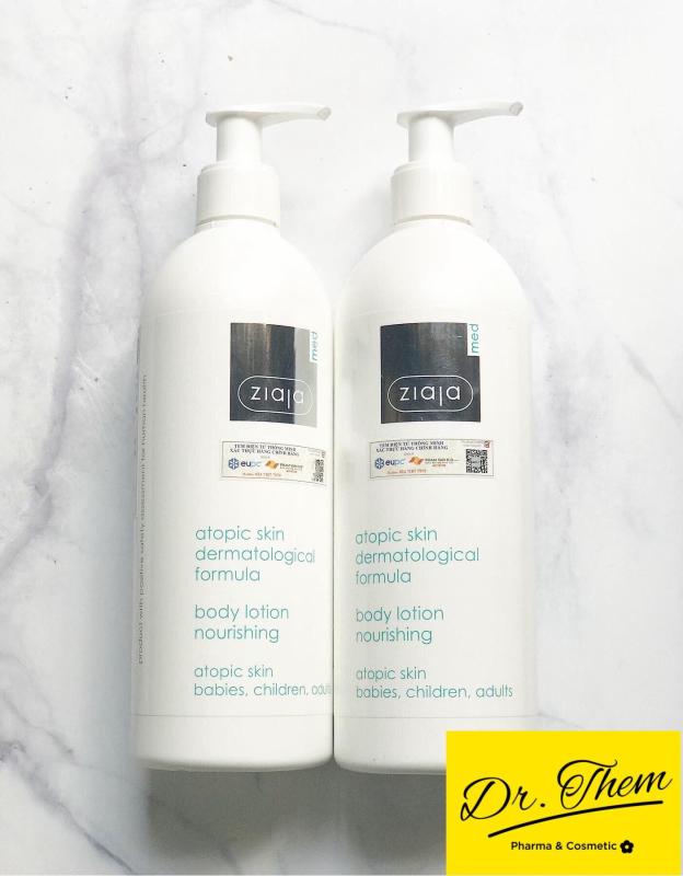 Nhũ Tương Mượt Da Toàn Thân Ziaja Med Atopic Skin Dermatological Formula Body Lotion Nourishing 400ml