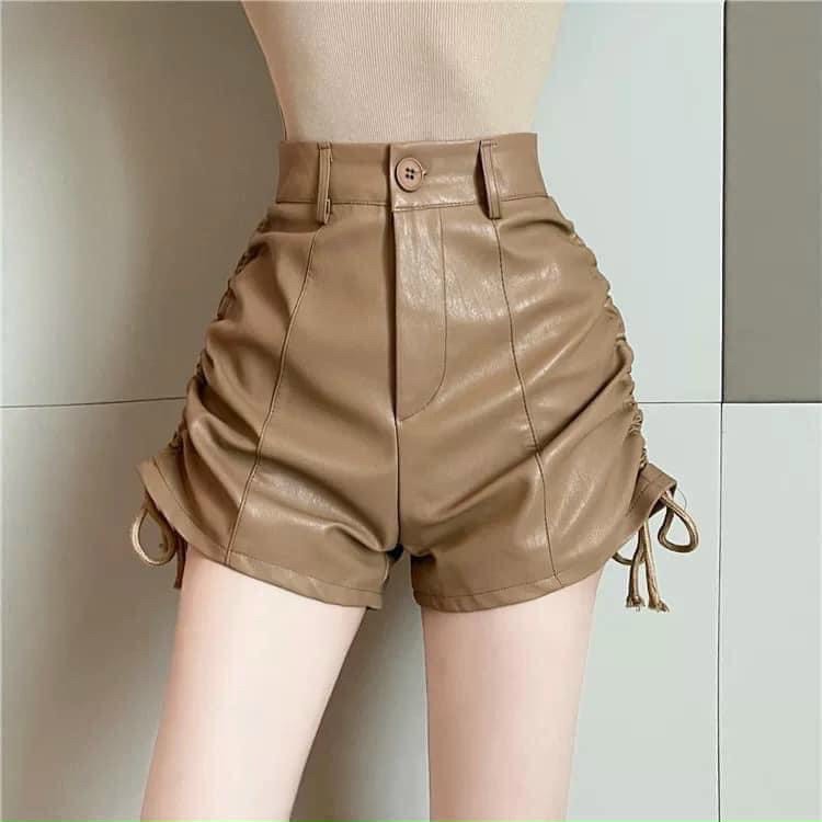 quần short da rút dây 2 bên đủ size l