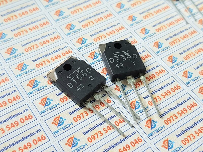 Combo 2 chiếc cặp sò sanken b1560 – d2390 150v 10a to-3p chính hãng