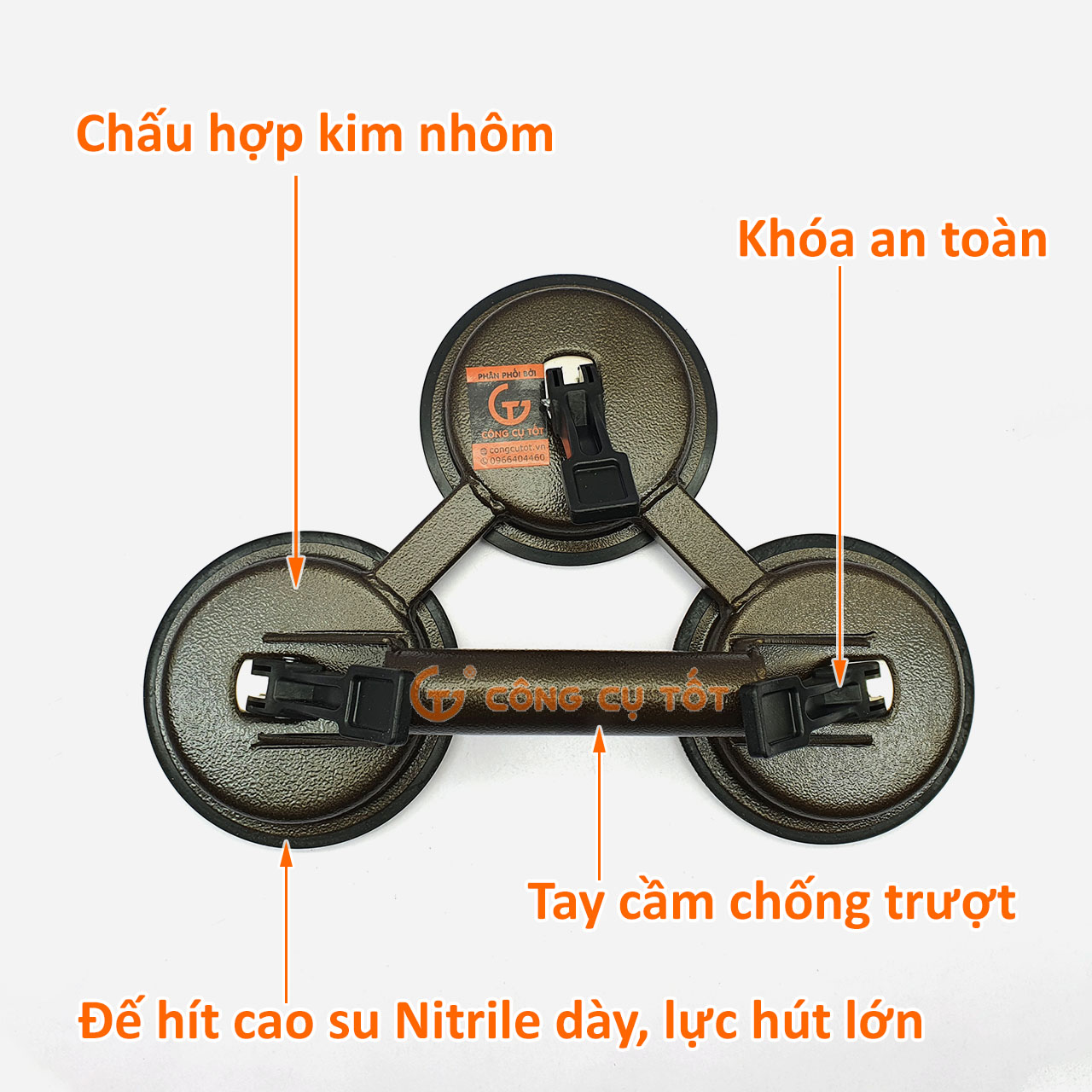 Tay hít kính, gạch men cầm tay