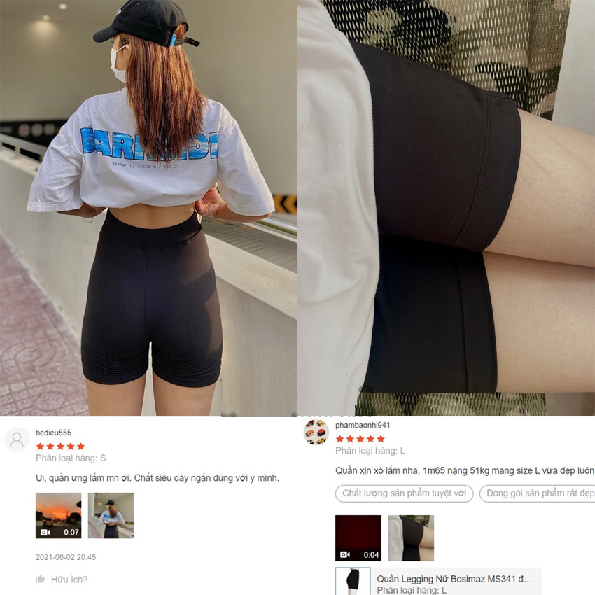 Quần Legging Đùi RÓOLY 💦 Quần Legging Nữ Co Giãn Giữ Form 💦