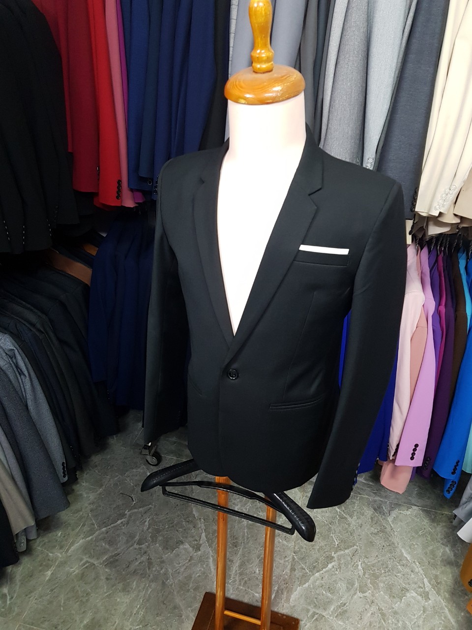 Áo Vest Nam Thời Trang Form Ôm Body tặng cà vạt đen