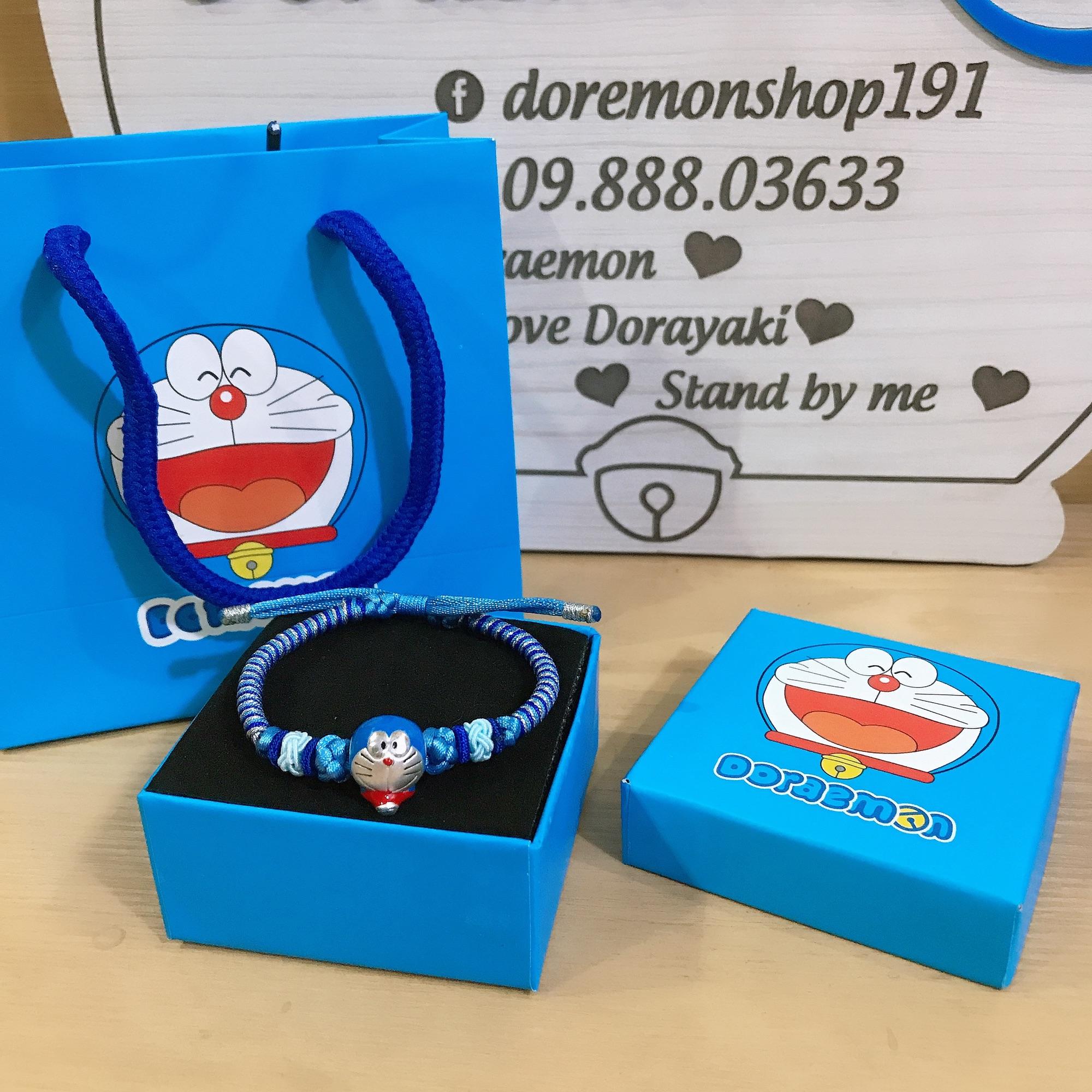 Vòng Tay Bạc Dây Tết Doremon Doraemon