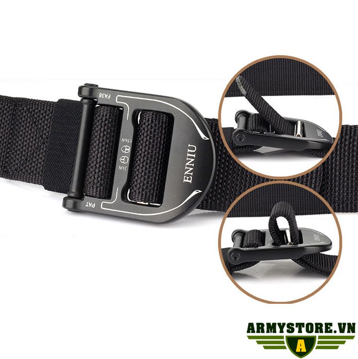 Dây nịt vải bố - Dây thắt lưng lính ARM-1091 (Xanh lính)