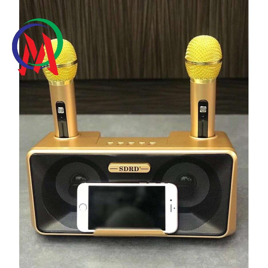 Loa karaoke bluetooth sdrd sd-302 tặng 2 mic không dây siêu hay