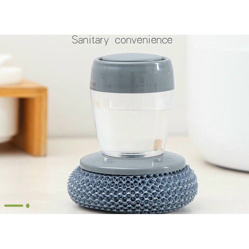 Dụng cụ cọ rửa soong nồi có kèm bình đựng dầu