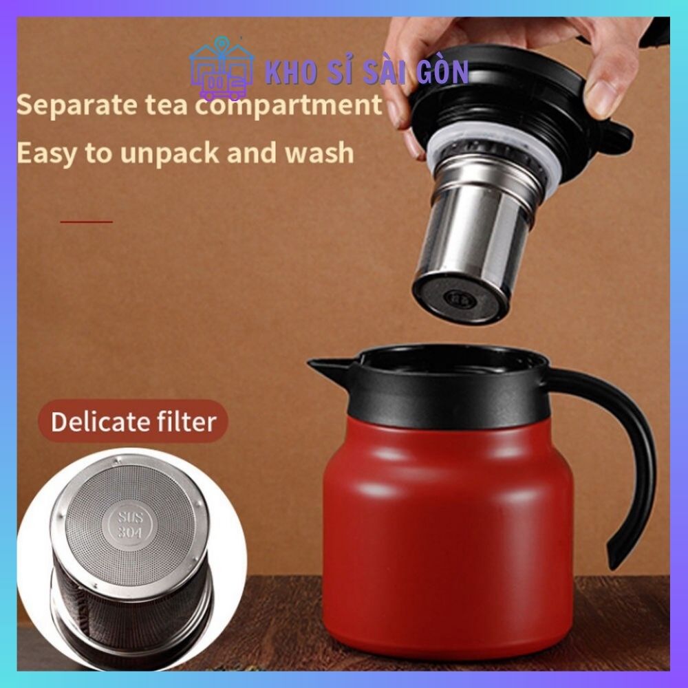 Ấm pha trà, Bình pha trà giữ nhiệt inox dung tích 1000ml
