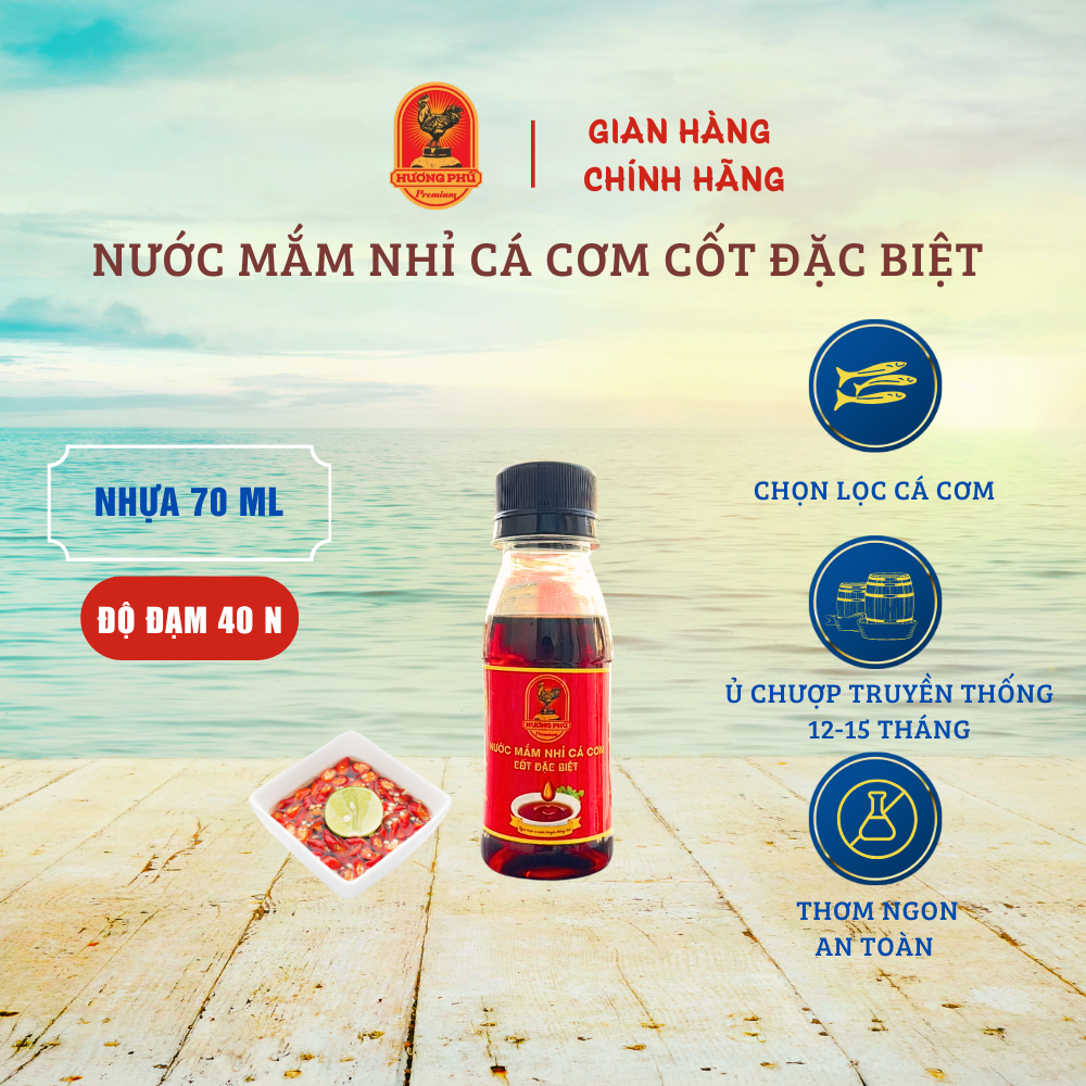 Nước mắm cá cơm HP 40 độ đạm - Loại nhỏ