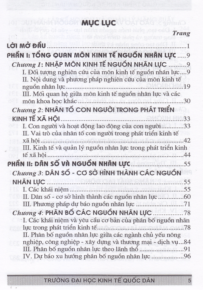 Giáo Trình Kinh Tế Nguồn Nhân Lực (PGS.TS. Trần Xuân Cầu)