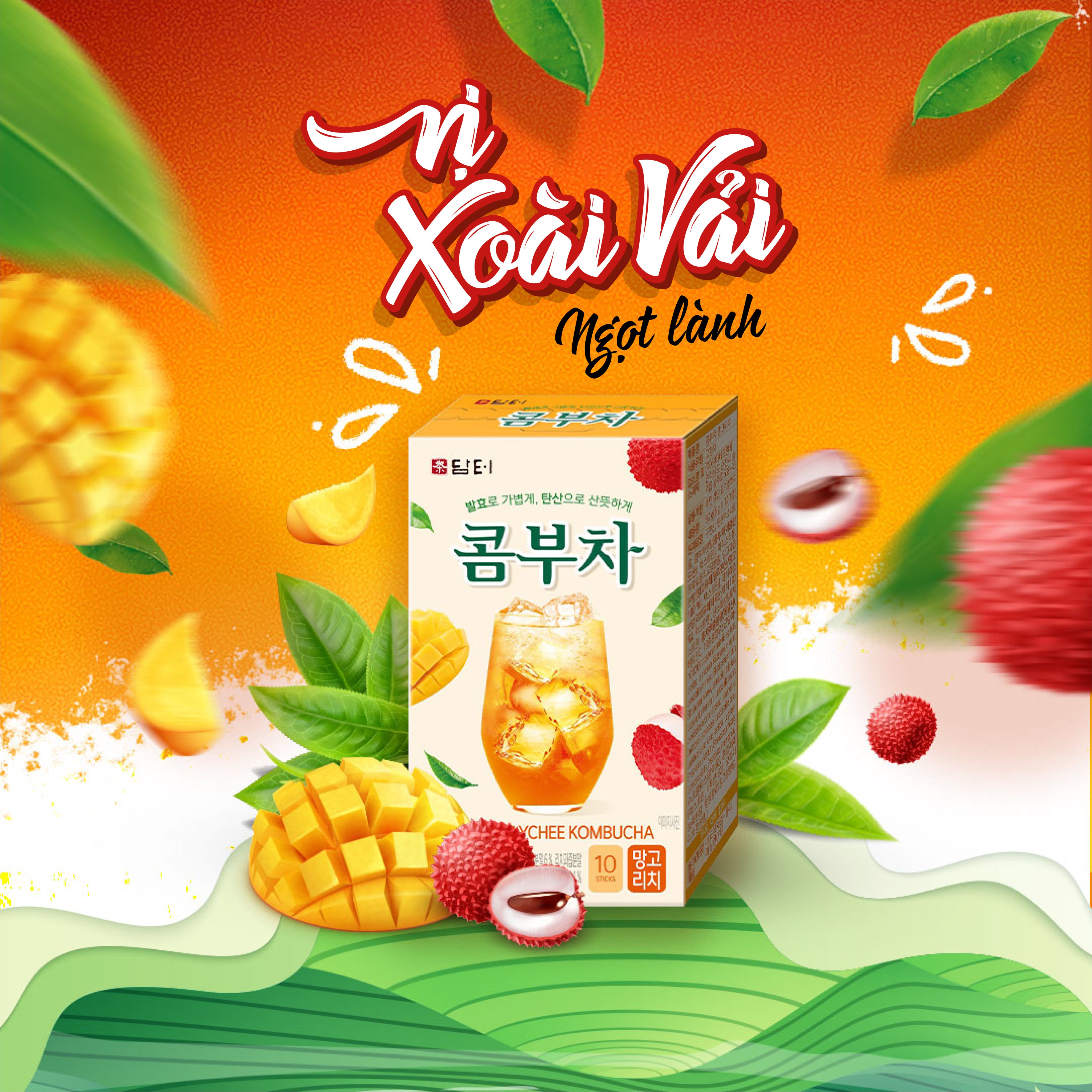 Trà Kombucha Damtuh Hàn Quốc Vị Trái Cây