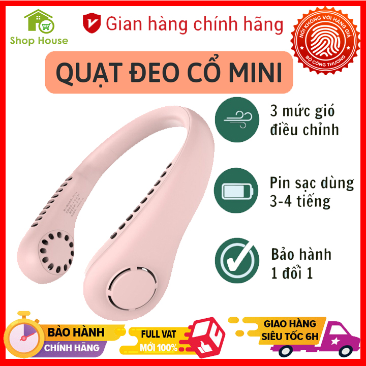 Quạt đeo cổ mini, quạt tích điện dáng thể thao, thiết bị làm mát cổ, nhỏ gọn với 5 tốc độ gió cực mạnh , dây sac USB, PIN trâu có màn hình Led hiển thị thông minh ,quạt mang cổ nhỏ gọn , tiện lơi.