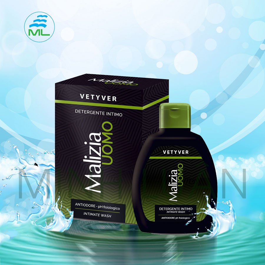 Dung dịch vệ sinh nam Malizia vetyver uomo 200 ml