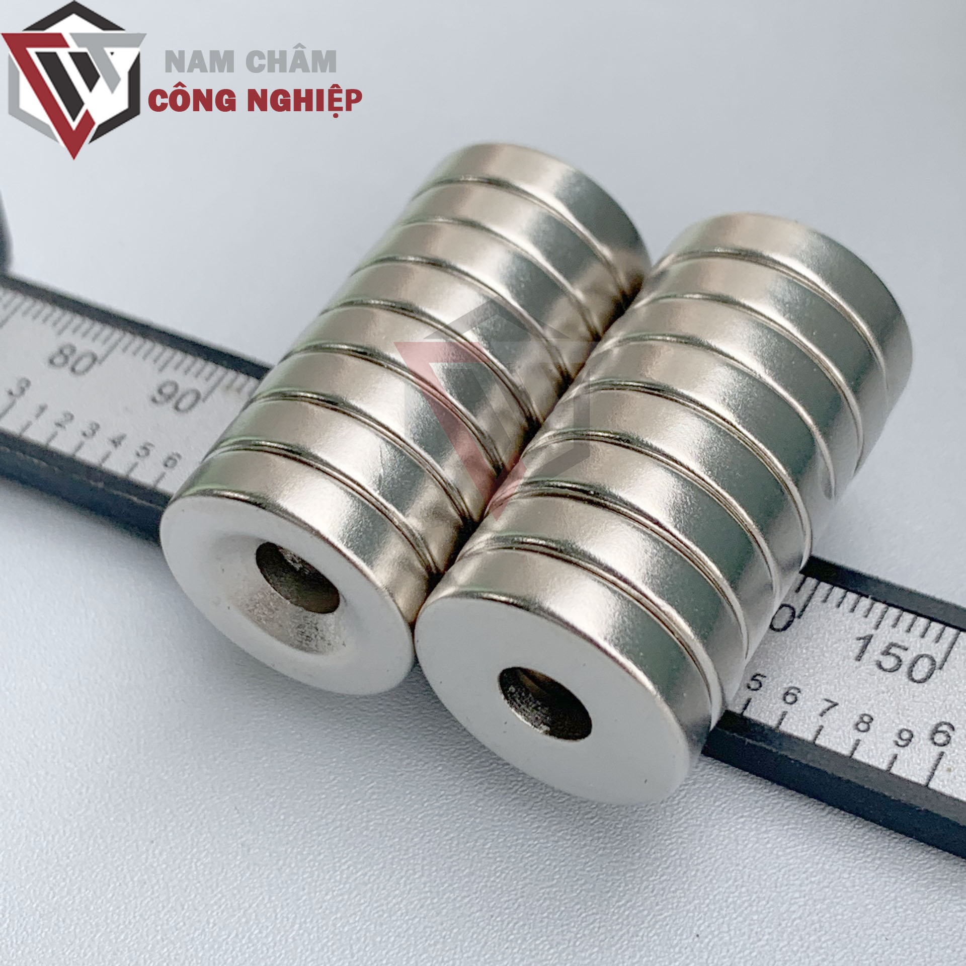 Nam châm tròn 20x5mm lỗ 5mm nam châm có lỗ