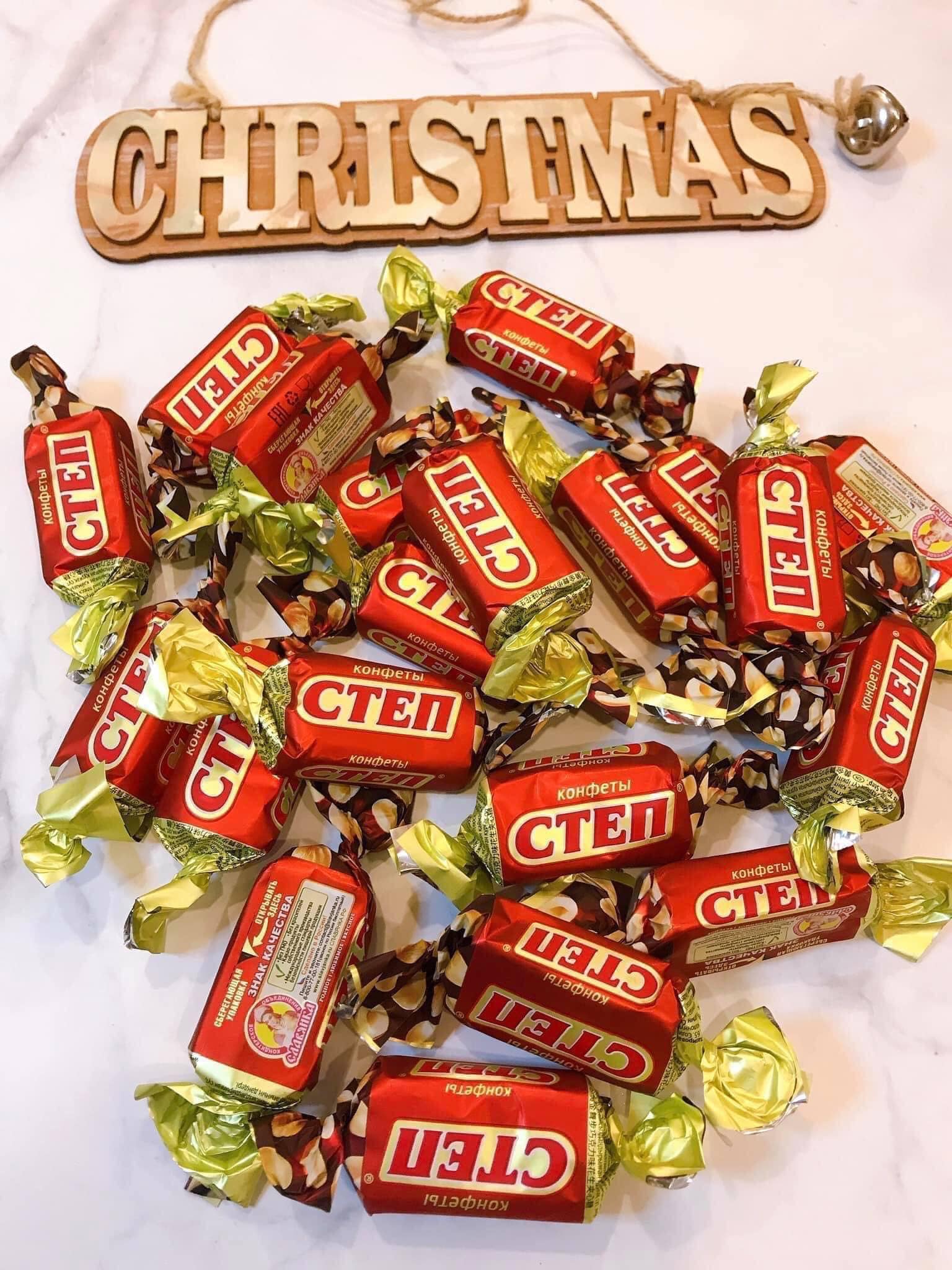 KẸO SOCOLA CARAMEL GOLDEN STEP - GÓI 500 GRAM
