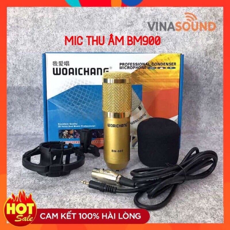 Mic thu âm bm900 woaichang chính hãng thiết kế sang trọng . micro bm900 độ bền cực cao