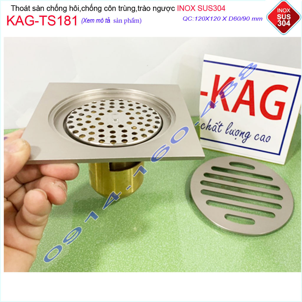 HCMPhễu thoát sàn chống mùi hôi Inox 304 KAG-TS181 phễu thoát nước ...