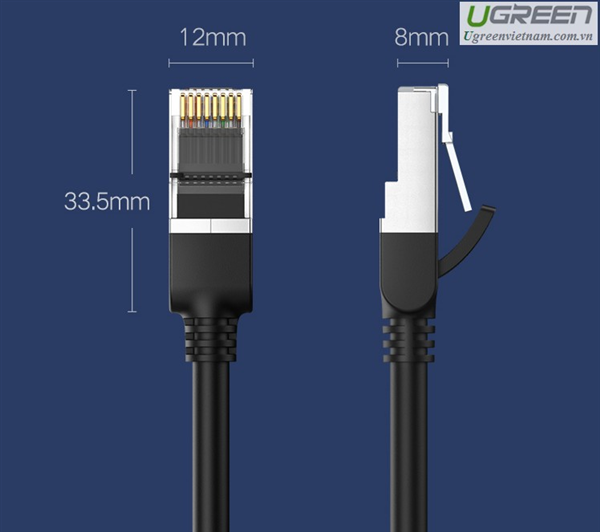 Cáp mạng Cat6 đúc sẵn dài 10m  Ugreen 50196 cao cấp