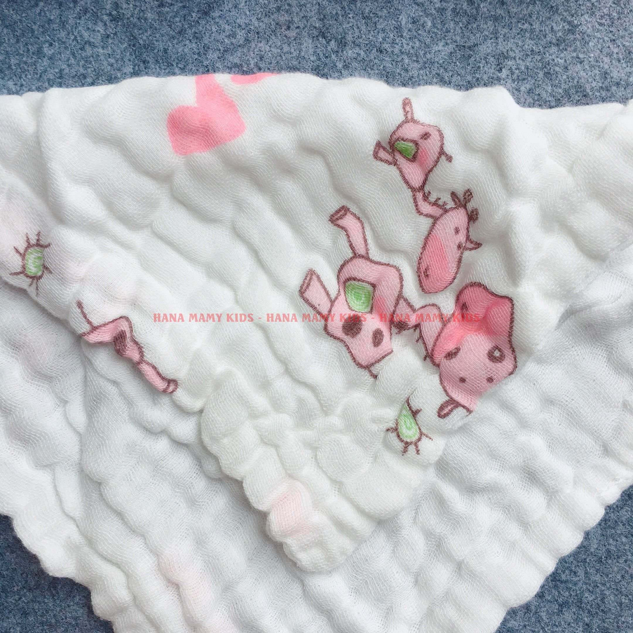 SET 5 KHĂN SỮA SỢI TRE TRONG TÚI ZIP CHO BÉ
