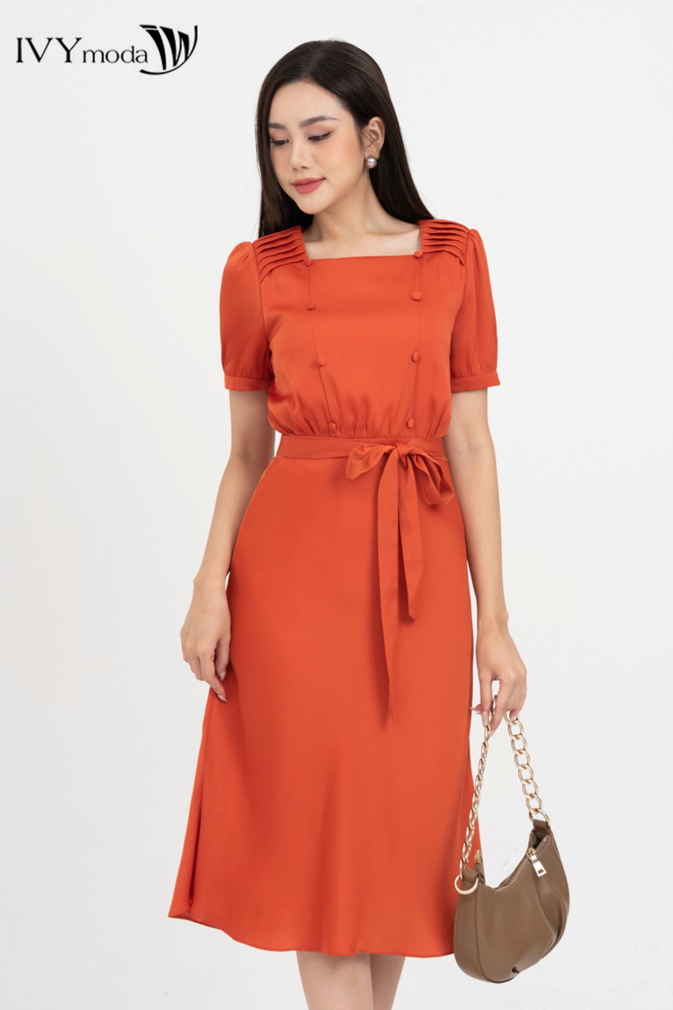 Pretty Dress - Đầm lụa IVY moda MS 48M8072