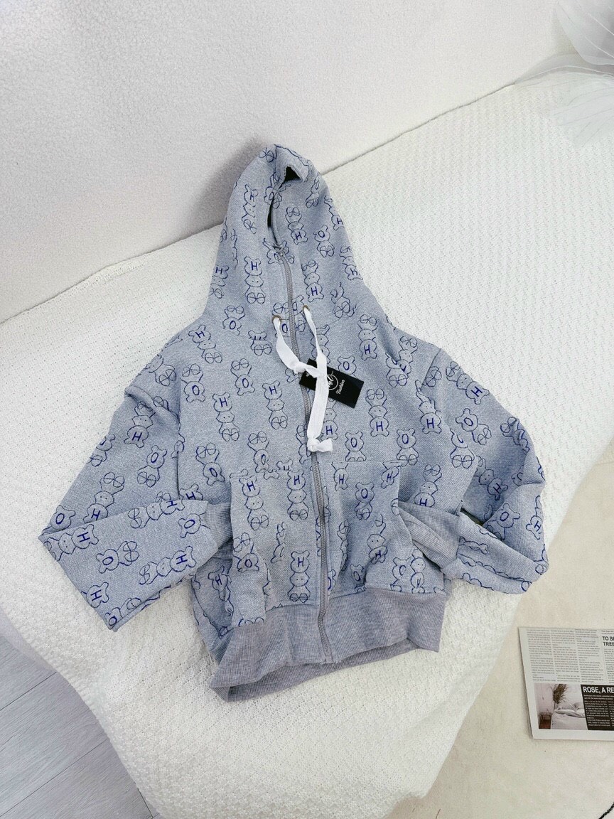 ÁO KHOÁC GẤU XỐP NỔI MŨ TO