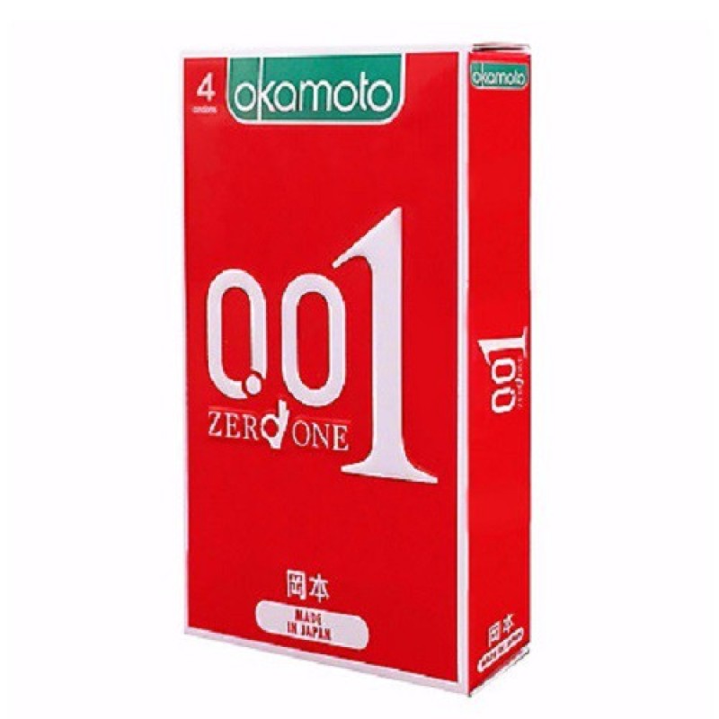 Hộp 4 bao cao su Okamoto 0.01 siêu mỏng nhất thế giới, sản phẩm cam kết đúng như mô tả, chất lượng đảm bảo, an toàn sức khỏe người dùng nhập khẩu