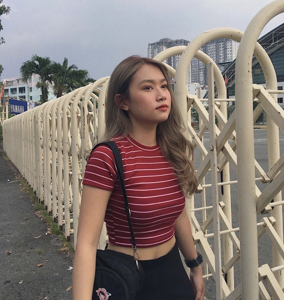 ÁO CROPTOP SỌC BASIC CHẤT THUN GÂN MỀM SNU