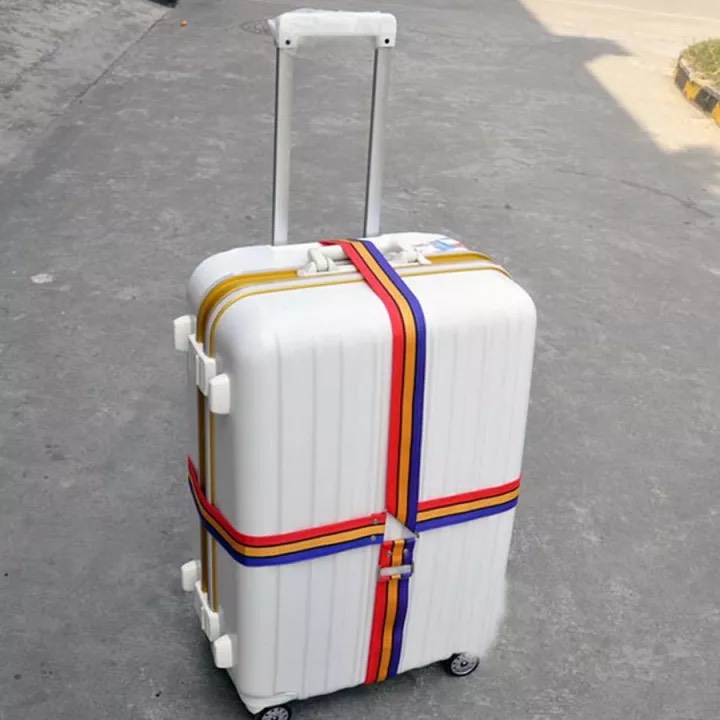 Dây đai ràng vali chữ thập dài 2m (Có chọn màu)