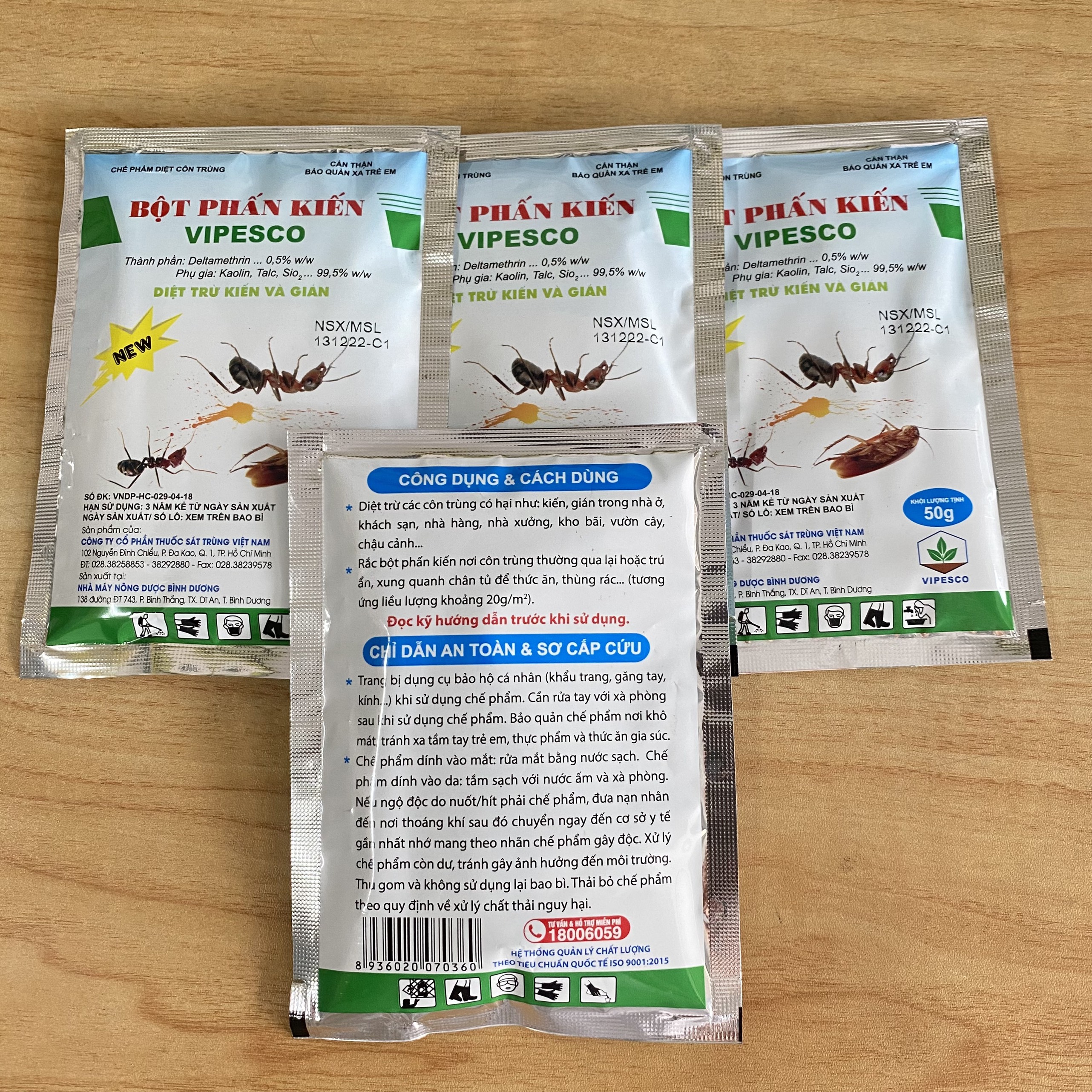 Bột phấn diệt Kiến - Gián VIPESCO gói 50G