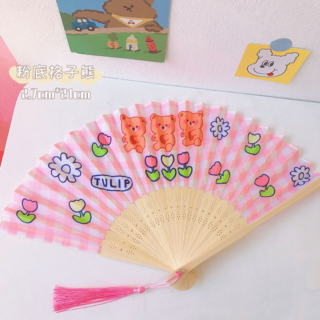 Quạt cầm tay dễ thương chất liệu gỗ lụa SUNNYSTORE
