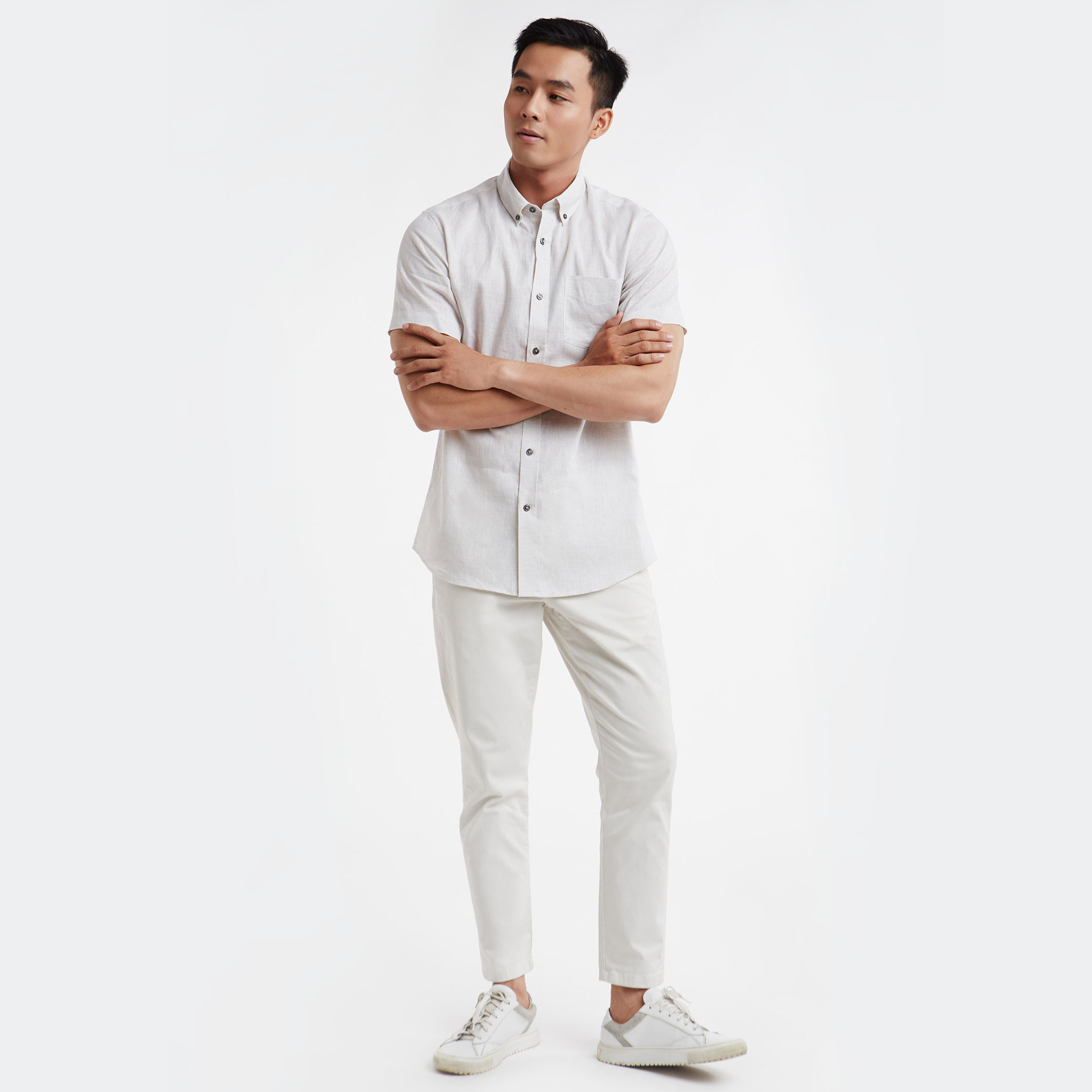 N&M Áo sơ mi thời trang nam tay ngắn 1908099