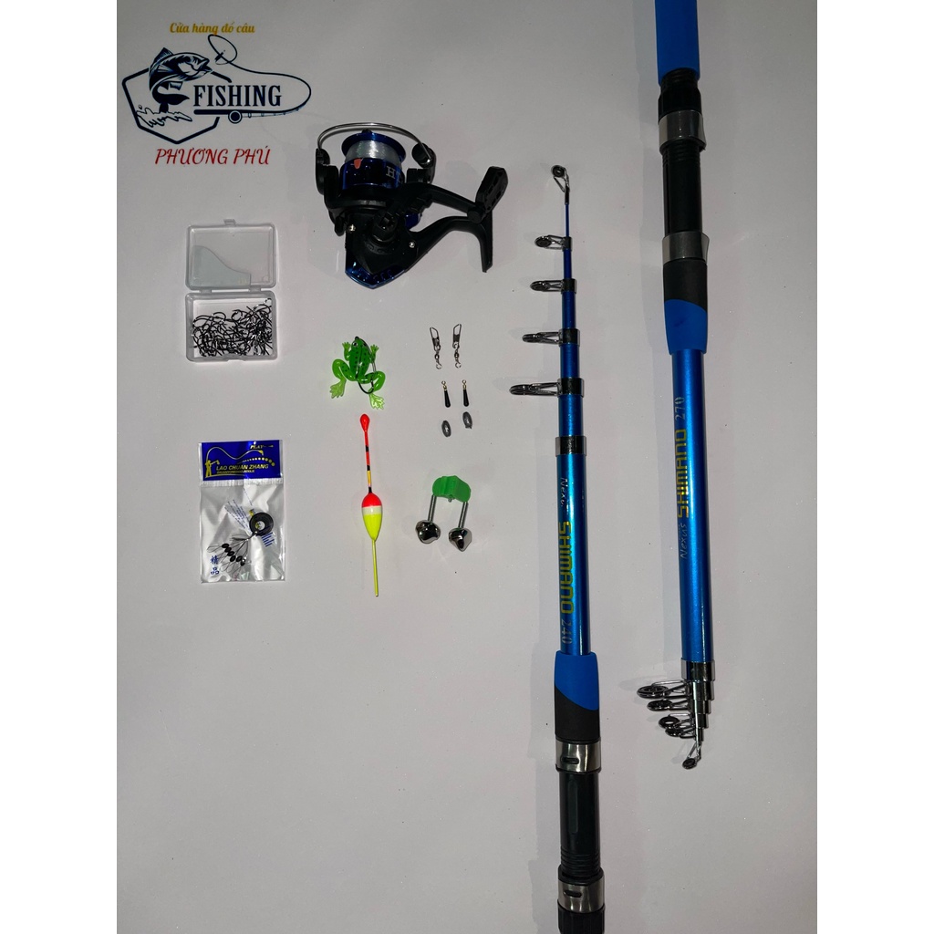 Bộ cần câu máy shimano giá rẻ tặng kèm phụ kiện