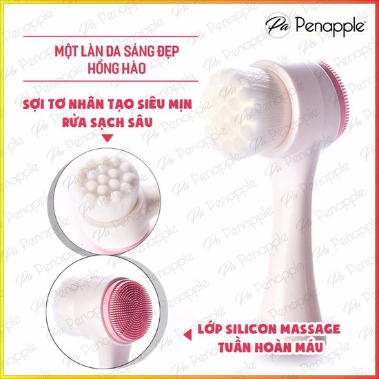 Cọ Rửa Mặt Massage 2 Đầu 3D (SP000747)