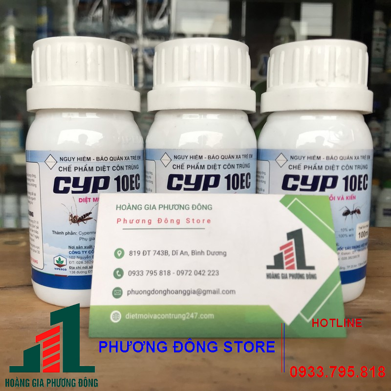 Thuốc diệt muỗi, kiến, gián CYP 10EC (Chai 100ml)
