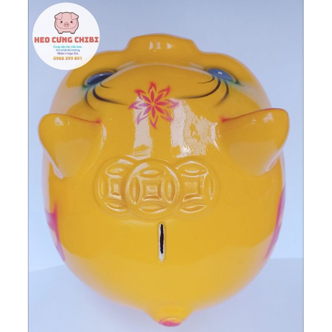 [Xưởng SX] Lợn đất - Heo đất tiết kiệm truyền thống size To - lợn cười