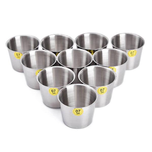 Combo 10 Ly Làm Nước Đá Inox Size 7-8 cm Bền Đẹp