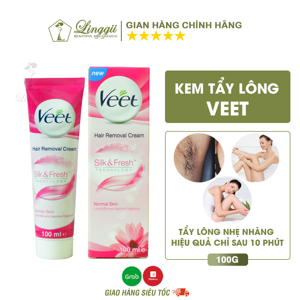 Kem tẩy lông Veet Silk Fresh pháp 100g