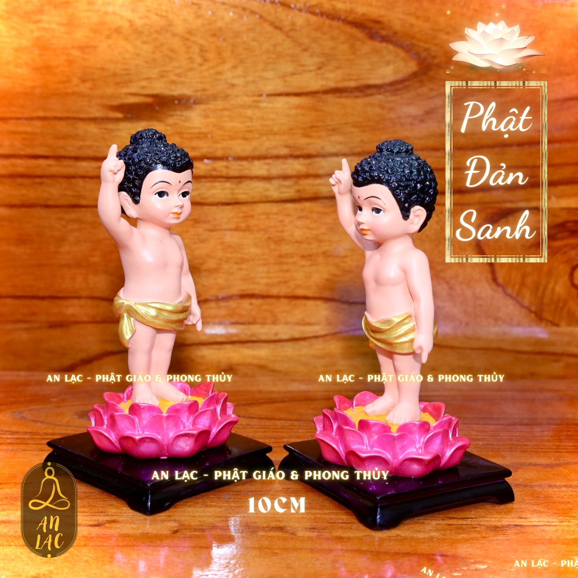 TƯỢNG PHẬT ĐẢN SANH 10CM - CHẤT LIỆU COMPOSITE (NHỰA CAO CẤP)