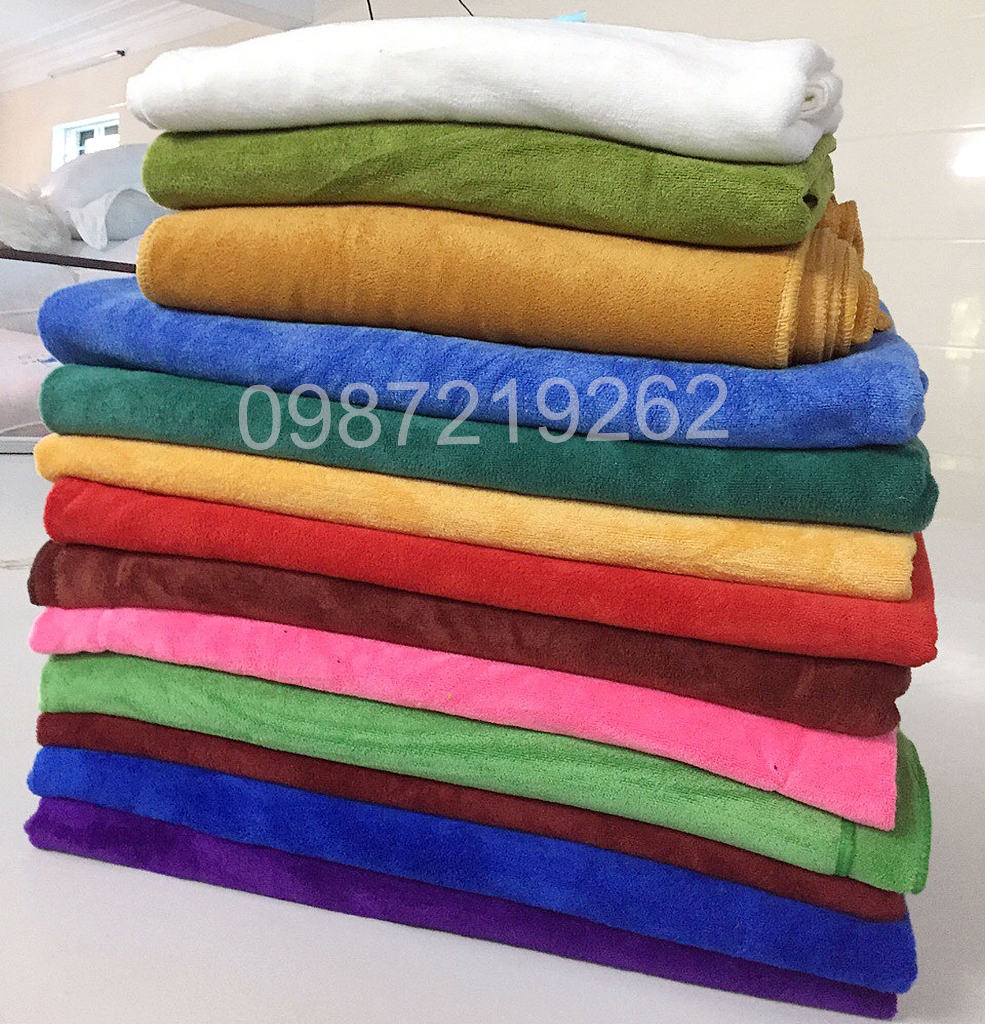 Khăn Gội, Khăn Quấn Đầu Đa Năng Sợi Microfiber Kt 35*75Cm
