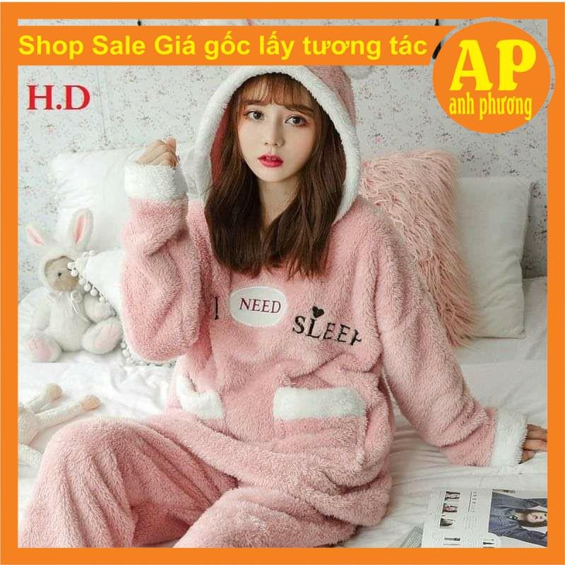 卍  bộ gấu lông thêu need sleepb có ảnh thật sp