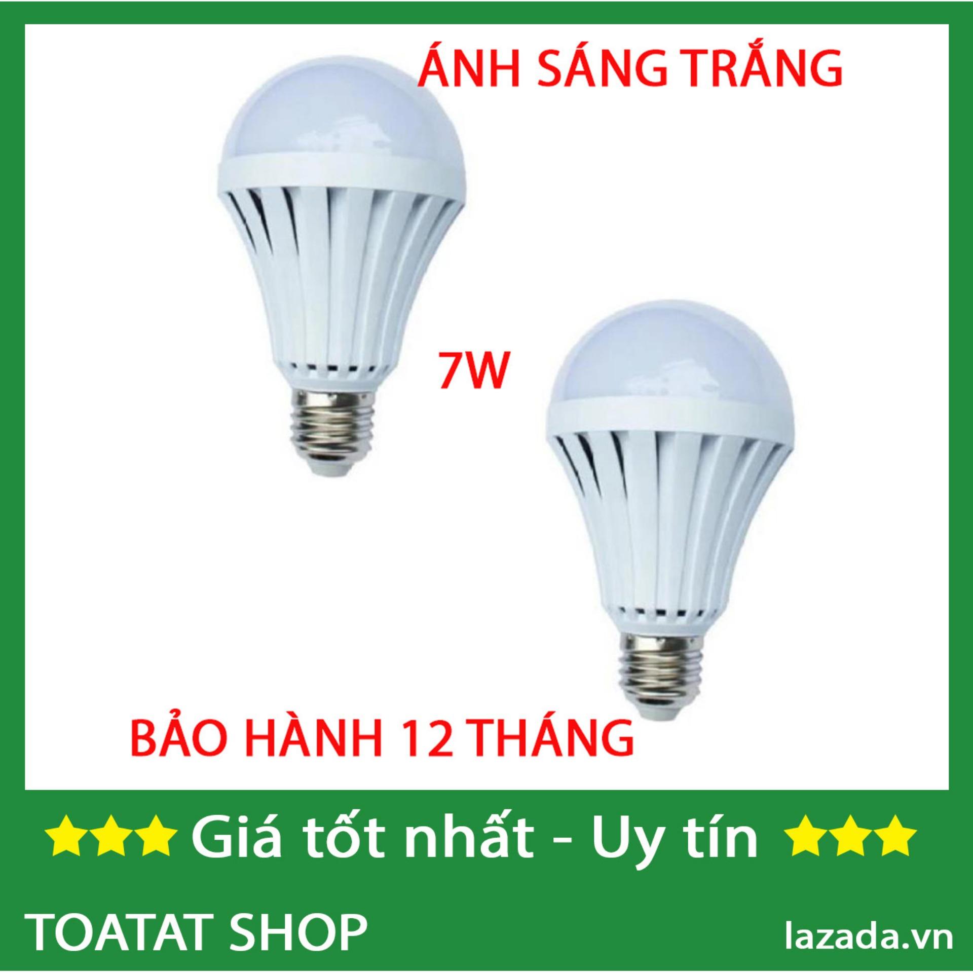 Bộ 1, 2, 3 hoặc 10 Bóng đèn led cầu 7w (trắng)