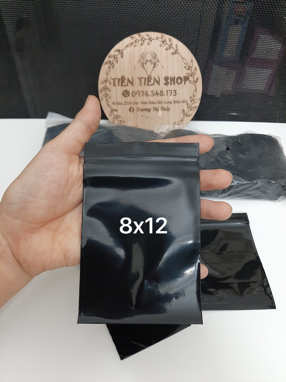 Gói 100c túi zip đen to chọn size