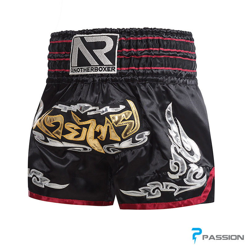 Quần Muay Thái AnotherBoxer cao cấp MT99 (Đen viền đỏ)