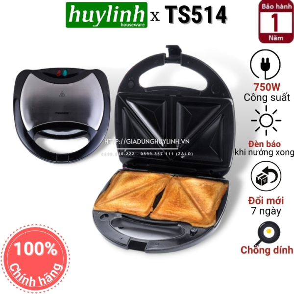 Giá bán [HCM]Máy nướng bánh mì sandwich hot dog Tiross TS514