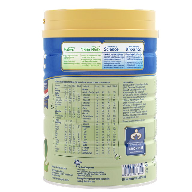 Sữa bột Frisolac Gold 2 850g cho trẻ từ 6-12 tháng