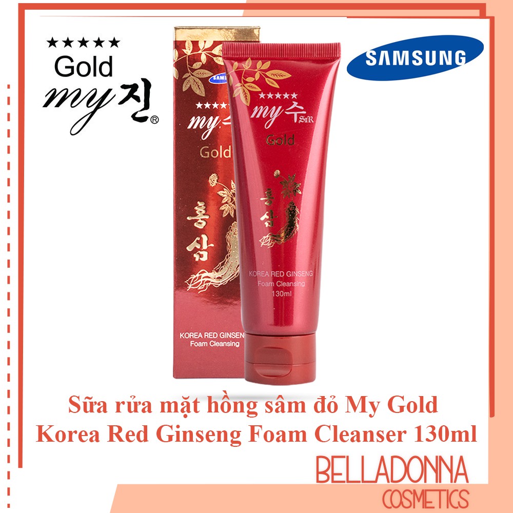 [HCM] Sữa Rửa Mặt Hồng Sâm Đỏ My Gold Korea Red Ginseng Foam Cleanser 130ml